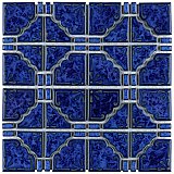 Moonbeam Blue Cloud 11-3/4" x 11-3/4" Porcelain Mosaic Tile - 10 Tiles Per Case - 9.8 Sq. Ft.