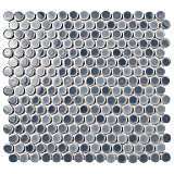 Hudson Penny Round 3/4" Glazed Porcelain Mosaic Tile - Stillwater - Per Case of 10 Sheets - 10.74 Sq. Ft.