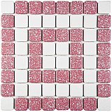 Crystalline Mrkt Sq Flamingo 11-3/4" x 11-3/4" Porcelain Mosaic Tile - 10 Tiles Per Case - 9.8 Sq. Ft.