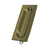 Solid Brass Rectangle Pocket or Sliding Door or Window Flush Pull - 3-1/8" - Many Finishes Available