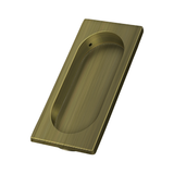Solid Brass Flush Pull for Sliding or Pocket Doors or Windows - 3-7/8" - Multiple Finishes