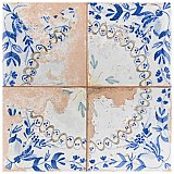 Kings Luxe Heritage Ornate 17-5/8" x 17-5/8" Ceramic Floor & Wall Tile - Sold Per Case of 5 - 10.95 Sq. Ft.