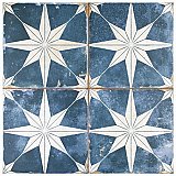 Kings Star Sky Blue and White 17-5/8" x 17-5/8" Ceramic Tile - Sold Per Case of 5 - 11.02 Square Feet Per Case