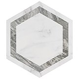 BioTech Venato Hex Deco Grey 11" x 13" Porcelain Floor & Wall Tile - Per Case of 14 - 10.64 Sq. Ft.