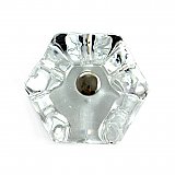Clear Glass Hexagonal Knob, 1-3/4", Front Mounted
