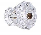Clear Glass Fluted Knob - 1-1/2" Diameter - Large