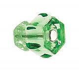 Depression Green 1" Glass Hexagonal Knob, Front Mounted