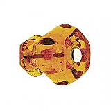 Amber 1" Glass Hexagonal Knob, 3 Sizes Available