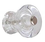 Clear Smooth Glass Knob - 1-1/8" - Front Mounted