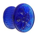 Cobalt Blue Colonial Sandwich Glass Knob - 1-3/4" Diameter