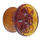 Amber Colonial Sandwich Glass Knob - 1-3/4" Diameter