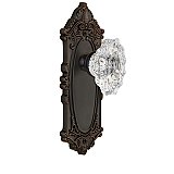 Complete Door Set Featuring Grande Victorian Plate and Clear Crystal Biarritz Knob