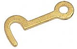 Small Brass-Plated Latch Hook, 1-1/2"