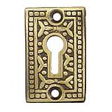 Rice Keyhole Cover, Antique Brass