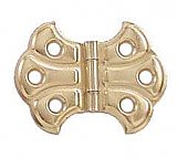 Butterfly Cabinet Hinge Pair, Polished Brass