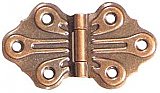 Butterfly Cabinet Hinge Pair, Antique Copper