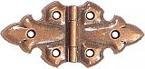 Butterfly Cabinet Hinge Pair, Antique Copper