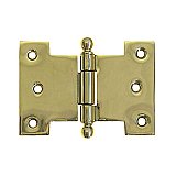 3-1/2" Wide Parliament Hinge - Polished Brass