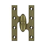Solid Brass Olive Knuckle Hinge - 5" x 3-1/4" - RIGHT