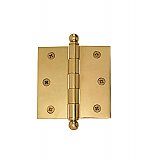3" X 3" Solid Brass Door Hinge - Polished Brass