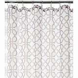 Trellis Gray & White Shower Curtain