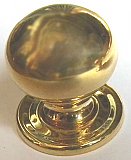 Victorian Round Knob with Backplate, small