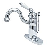 Kingston Brass KB1401PL Victorian Single-Handle Bathroom Faucet with Pop-Up Drain, Polished Chrome