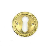 Polished Brass Keyhole Escutcheon