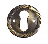 Antique Brass Keyhole Escutcheon