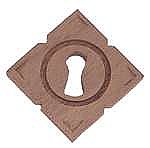 Wooden Keyhole Escutcheon - Diamond - Oak