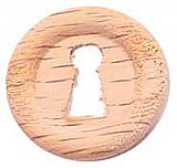 Wooden Keyhole Escutcheon - Small Round