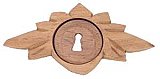 Wooden Keyhole Escutcheon - Carved Leaf