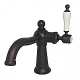 Nautical Single-Handle Bathroom Faucet with Push Pop-Up Drain - Oil Rubbed Bronze