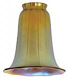 Aurene Gold Trumpet Glass Fixture Shade