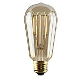 LED Amber Glass Edison Bulb, 2 Watt