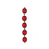 10mm Glass Beaded Chandelier Chain - Red