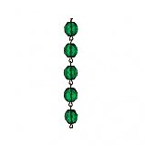 10mm Glass Beaded Chandelier Chain - Green