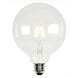 LED Filament Light Bulb: 6.5 Watt (60 Watt Equivalent) Clear Globe Dimmable G40 Type