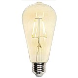 LED Filament Light Bulb: 2.5 Watt (25 Watt Equivalent) Amber Edison Dimmable ST20 Type