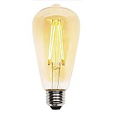 LED Filament Light Bulb: 4.5 Watt (40 Watt Equivalent) Amber Edison Dimmable ST20 Type
