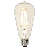 LED Filament Light Bulb: 7 Watt (60 Watt Equivalent) Clear Edison Dimmable ST20 Type