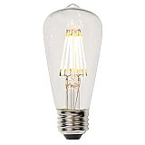 LED Filament Light Bulb: 6.5 Watt (60 Watt Equivalent) Clear Edison Dimmable ST15 Type
