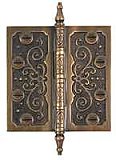 Lafayette Solid Forged Brass Door Hinge 4.5" x 4.5" Antique Brass