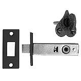 Black Iron Thumbturn Privacy Lock Set - 2-3/8" Backset
