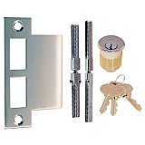 Thick Door Kit - 1-3/8" Cylinder Lock, Extended Lip Strike Plate and 4" and 4-1/2" Doorknob Spindle