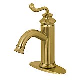 Fauceture Royale Single-Handle Monoblock Bathroom Faucet - Brushed Brass