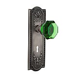 Complete Door Set - Featuring Meadows Plate with Colored Waldorf Crystal Knob