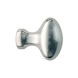 Traditional Egg Cabinet Knob, Small - Brushed Chrome