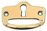 Polished Brass Finger Pull with keyhole