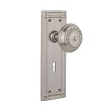Complete Door Hardware Set - with Mission Plate with Meadows Knob